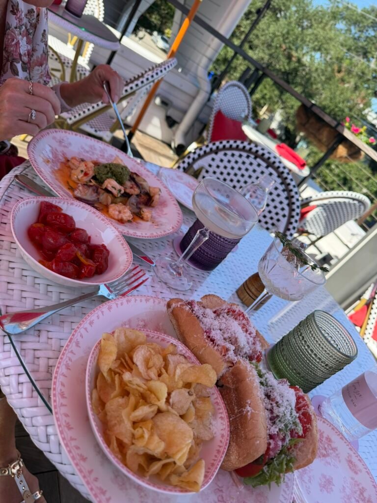 Lunch on the patio at Allora in Charleston