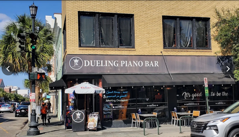 John King Grill and Dueling Piano Bar storefront in Charleston
